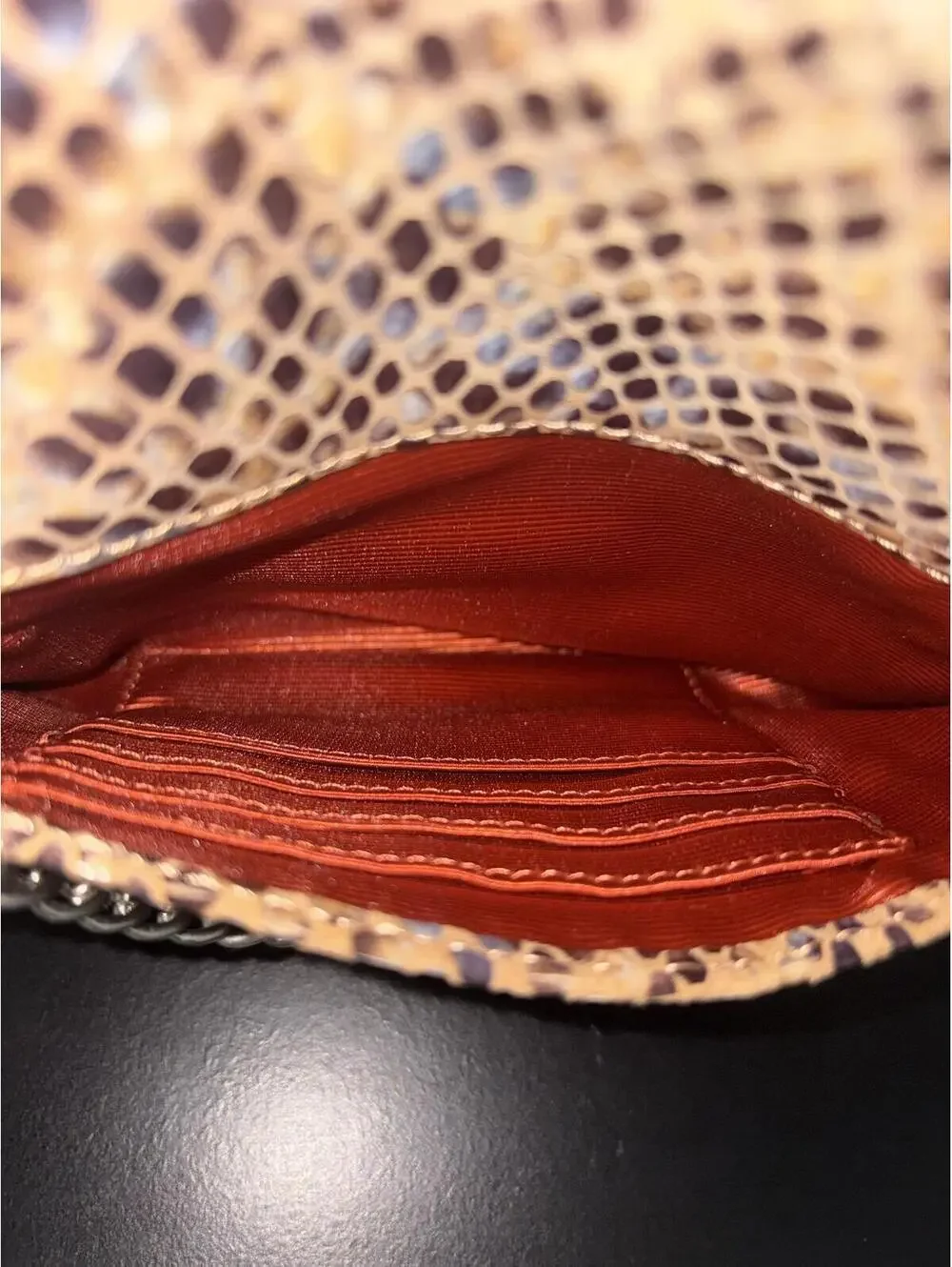 HOBO Daria Convertible Python Snakeskin Crossbody Clutch